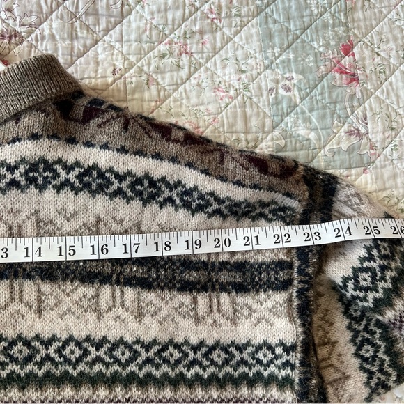 Vintage 100% Wool Multicolor Sweater Size XL Oversized - Picture 8 of 8